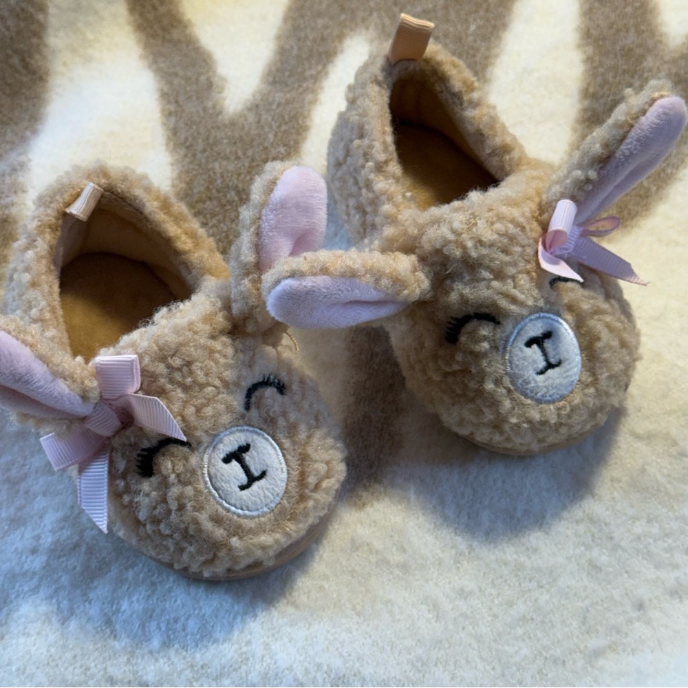 Wonder Nation Tan and Pink Bunny Kids Shoes